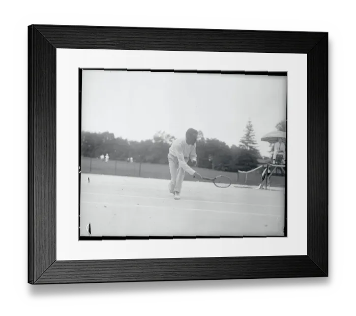 Framed Print : Harold Throckmorton Swinging His Racquet Framed Print : Harold Throckmorton Swinging His Racquet
