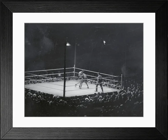 Framed Print : Harry Wills Knocking Out His Opponent Framed Print : Harry Wills Knocking Out His Opponent