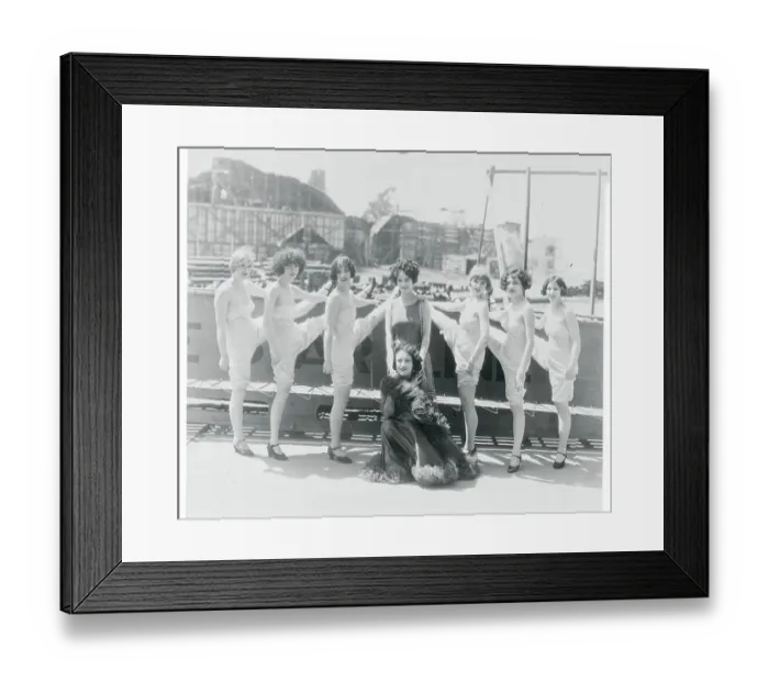 Framed Print : Gertrude Olmstead Posing with Dancers Framed Print : Gertrude Olmstead Posing with Dancers