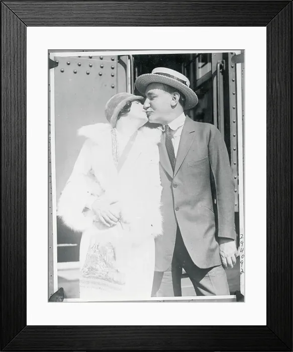 Framed Print : Joseph Schenck Kissing His Wife Framed Print : Joseph Schenck Kissing His Wife