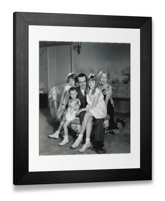 Framed Print : Actor Harold Lloyd Posing with His Family Framed Print : Actor Harold Lloyd Posing with His Family