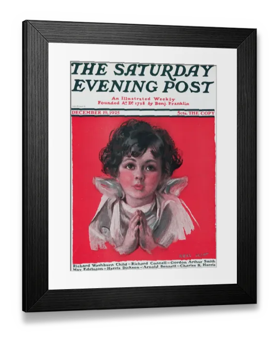 Framed Print : Angelic Face on an Early Saturday Evening Post Framed Print : Angelic Face on an Early Saturday Evening Post
