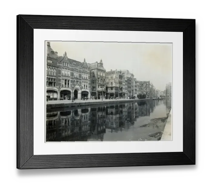 Framed Print : Canal Running Through Business District Framed Print : Canal Running Through Business District