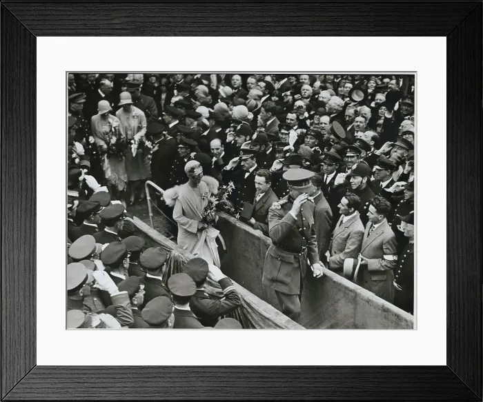 Framed Print : Large Crowd at the Departing of Belgium's Royal Family for the Congo Framed Print : Large Crowd at the Departing of Belgium's Royal Family for the Congo