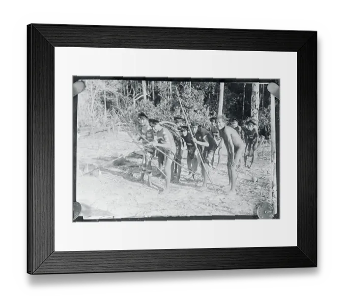 Framed Print : Portrait of Two Parintintin Men Framed Print : Portrait of Two Parintintin Men