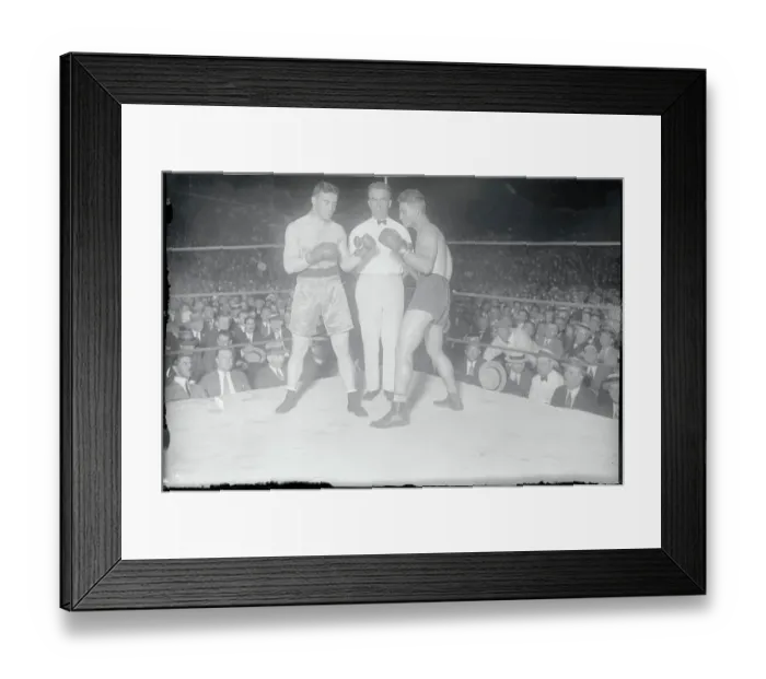 Framed Print : Jimmy Goodrich in the Boxing Ring with Stan Loayza Framed Print : Jimmy Goodrich in the Boxing Ring with Stan Loayza
