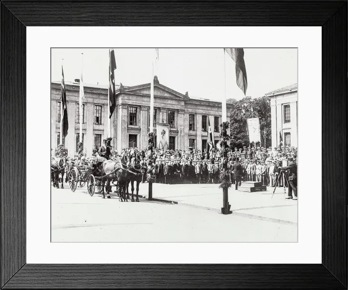 Framed Print : Roald Amundsen Receiving a Warm Welcome Framed Print : Roald Amundsen Receiving a Warm Welcome