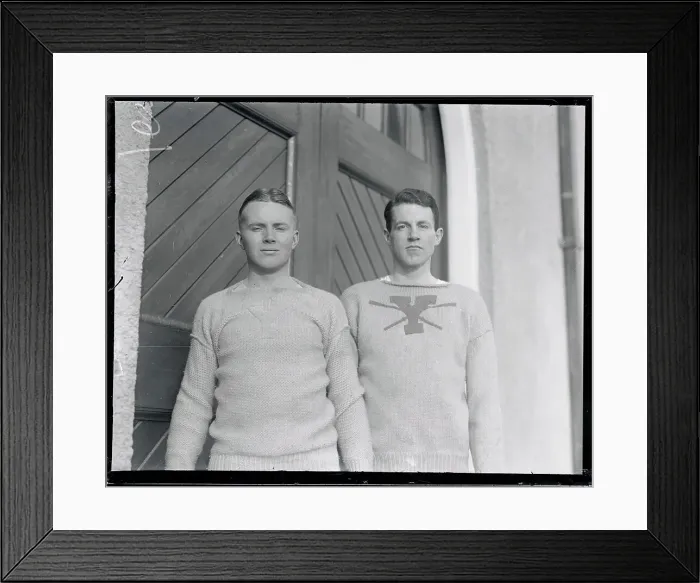 Framed Print : Yale Teammates Posing for Camera Framed Print : Yale Teammates Posing for Camera