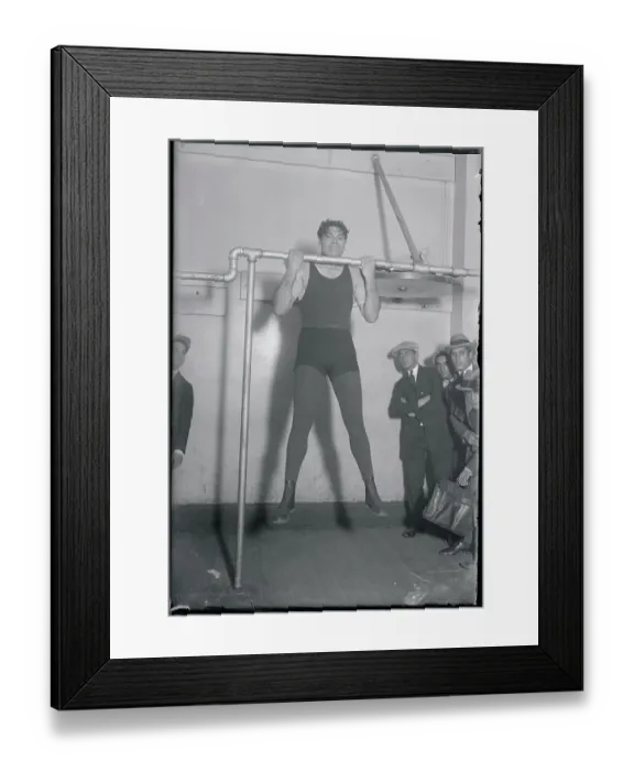 Framed Print : Jack Dempsey Exercising Framed Print : Jack Dempsey Exercising