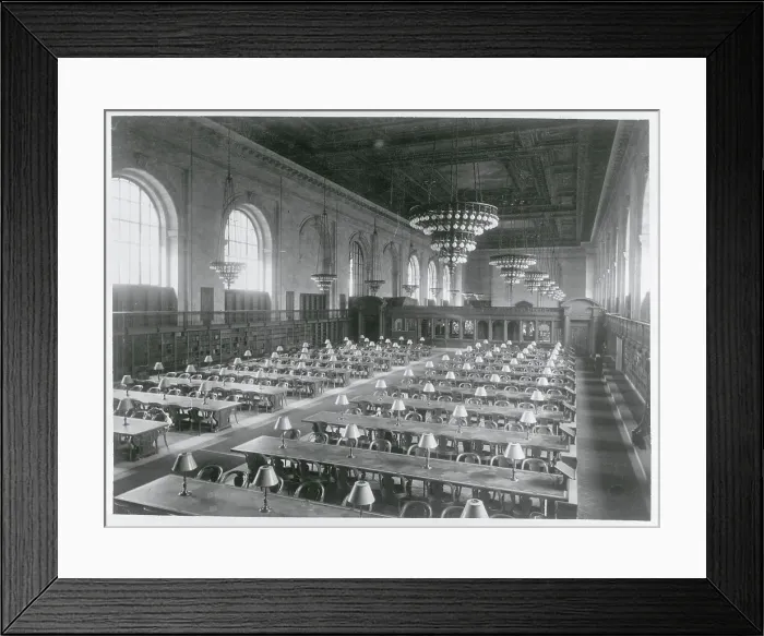 Framed Print : Interior View of Main Reading Room at New York City Public Library Framed Print : Interior View of Main Reading Room at New York City Public Library