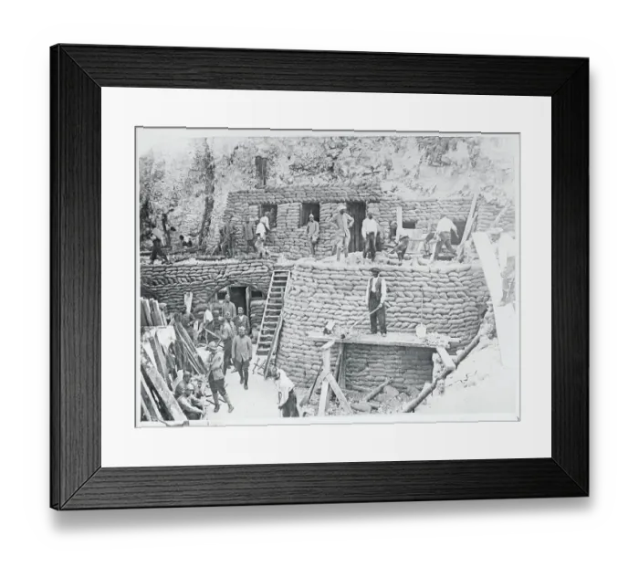 Framed Print : View of French Formidable Dugout During Wartime Framed Print : View of French Formidable Dugout During Wartime