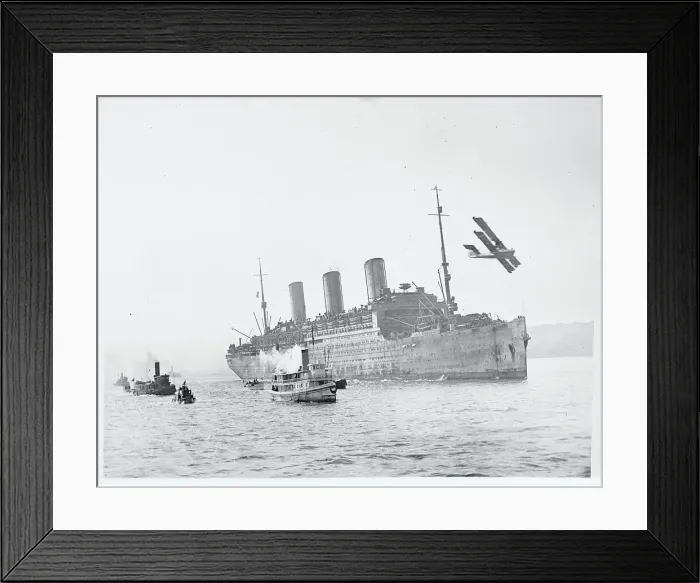 Framed Print : View of Twenty Seventh Division for World War One Leaving on Leviathon Framed Print : View of Twenty Seventh Division for World War One Leaving on Leviathon