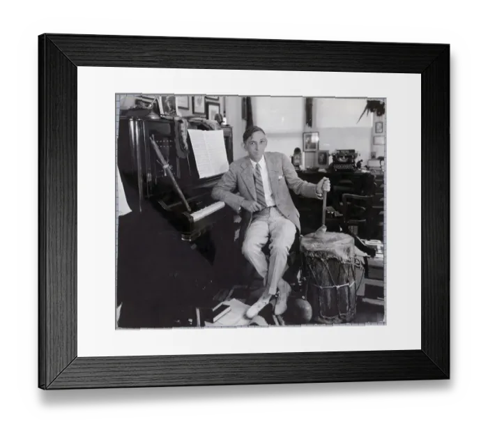 Framed Print : Charles Cadman In His Composing Studio Framed Print : Charles Cadman In His Composing Studio