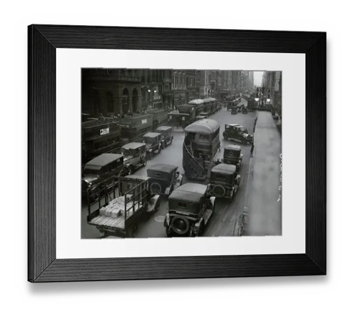 Framed Print : Early View of Fifth Avenue Traffic Scene in New York City Framed Print : Early View of Fifth Avenue Traffic Scene in New York City