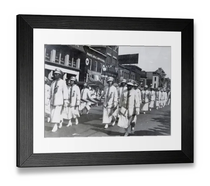 Framed Print : Black Women Of Parade In Uniforms Framed Print : Black Women Of Parade In Uniforms