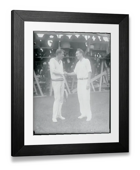 Framed Print : Bill Tilden Shaking Hands with Edward Chandler Framed Print : Bill Tilden Shaking Hands with Edward Chandler