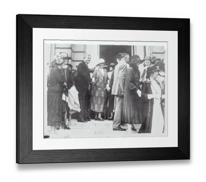 Framed Print : Myron Herrick Greeting Guests Framed Print : Myron Herrick Greeting Guests