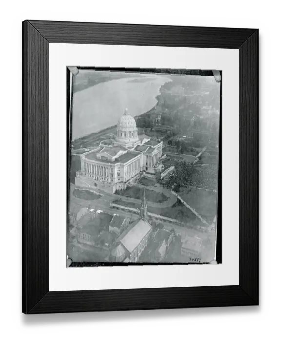 Framed Print : Aerial View of Missouri Capitol Building Framed Print : Aerial View of Missouri Capitol Building