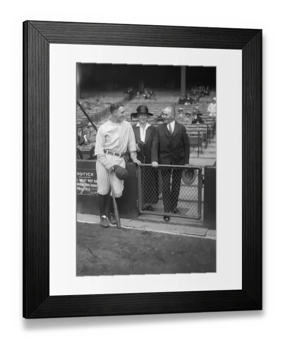 Framed Print : Lou Gehrig and Parents