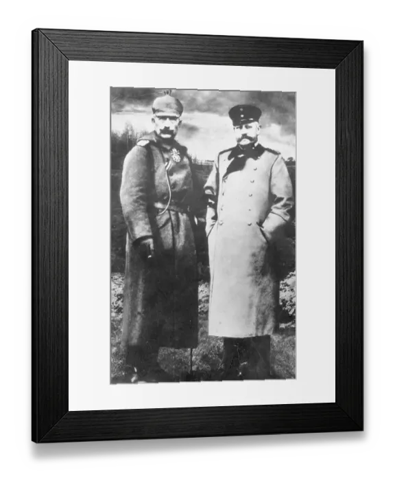 Framed Print : Kaiser Wilhelm Posing with Paul von Hindenburg Framed Print : Kaiser Wilhelm Posing with Paul von Hindenburg