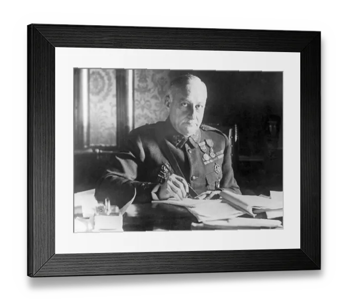 Framed Print : Spanish Dictator Primo de Rivera Pausing at His Desk