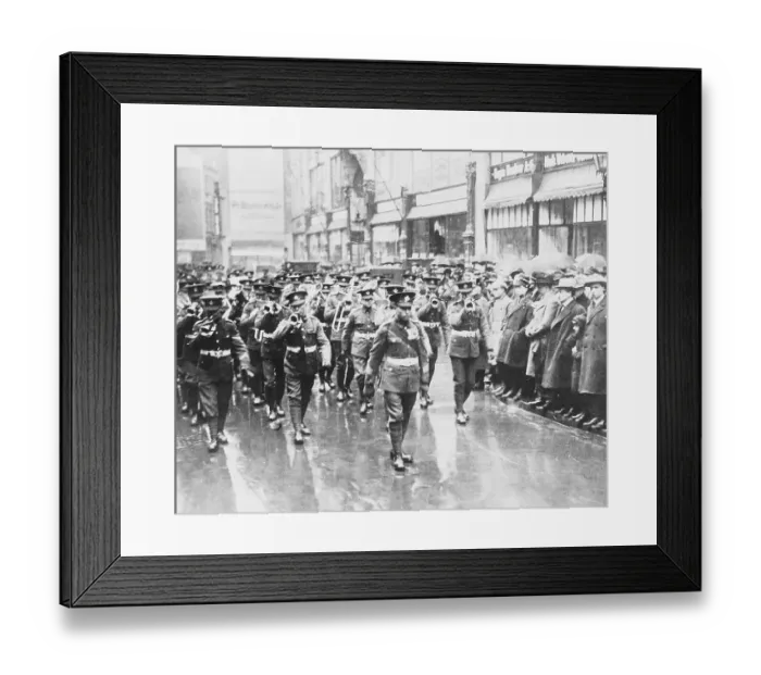 Framed Print : British Soldiers Marching in Formation Framed Print : British Soldiers Marching in Formation