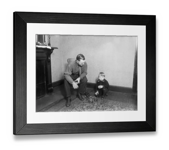 Framed Print : Boy After Undergoing Heart Surgery with Father Framed Print : Boy After Undergoing Heart Surgery with Father