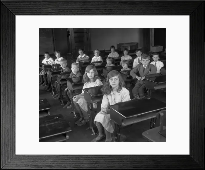 Framed Print : View of School Children in Classroom Framed Print : View of School Children in Classroom