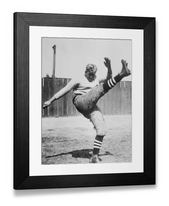Framed Print : Ernie Nevers Kicking in Football Gear Framed Print : Ernie Nevers Kicking in Football Gear