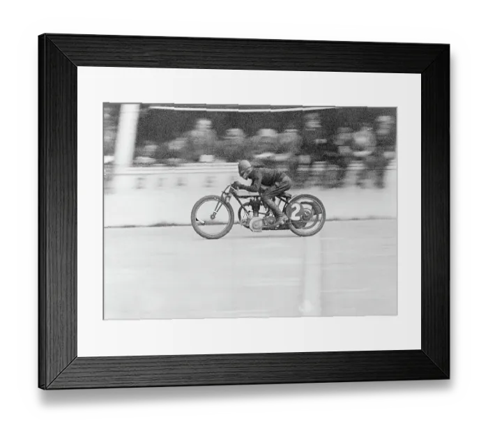 Framed Print : Victor Horsman at Brooklands Racetrack Framed Print : Victor Horsman at Brooklands Racetrack
