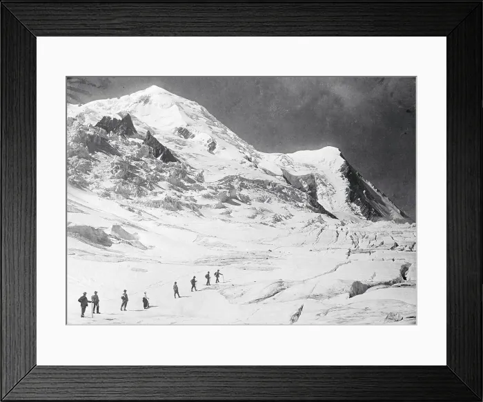 Framed Print : People Climbing Mount Blanc Framed Print : People Climbing Mount Blanc