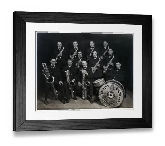 Framed Print : Fireman'S Saxophone Band Framed Print : Fireman'S Saxophone Band