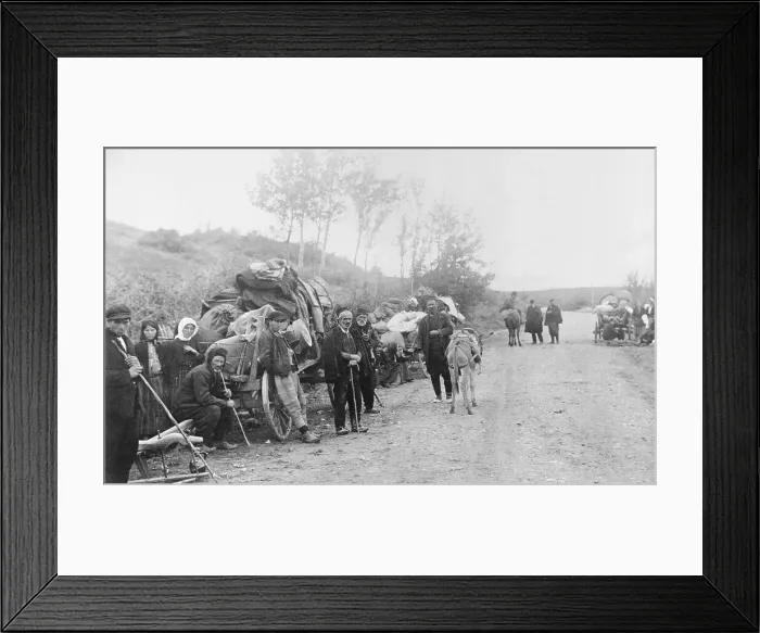 Framed Print : View of Refugees at Damascus After French Bombardments Framed Print : View of Refugees at Damascus After French Bombardments