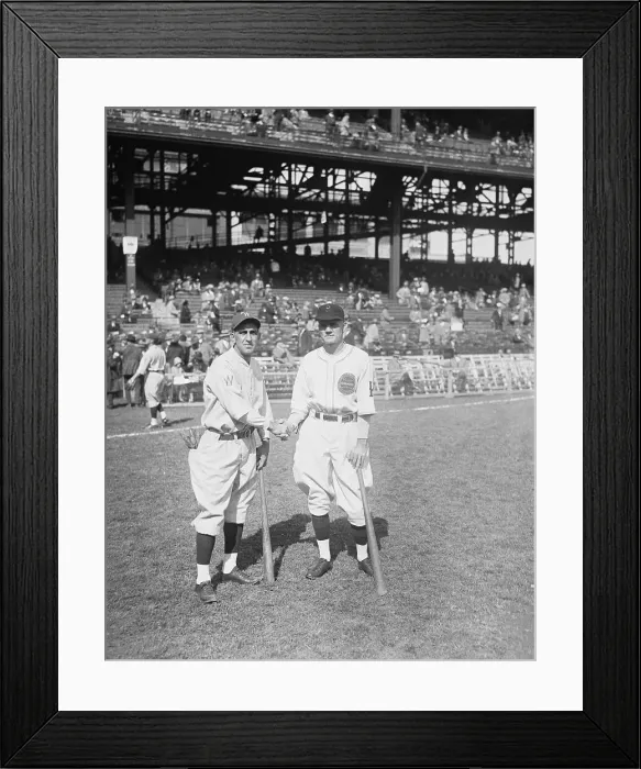 Framed Print : Washington's Baseball Captain Posing With Pirates Player Framed Print : Washington's Baseball Captain Posing With Pirates Player