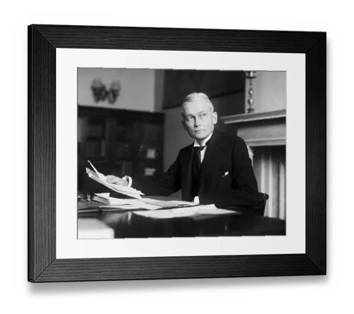 Framed Print : Senator Hiram Bingham at His Desk Framed Print : Senator Hiram Bingham at His Desk