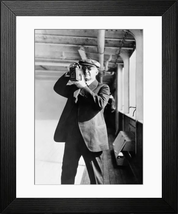 Framed Print : George Eastman Taking Pictures