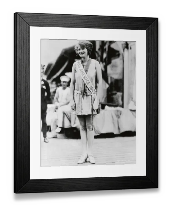 Framed Print : Miss America of 1925 Posing in Bathing Suit Framed Print : Miss America of 1925 Posing in Bathing Suit