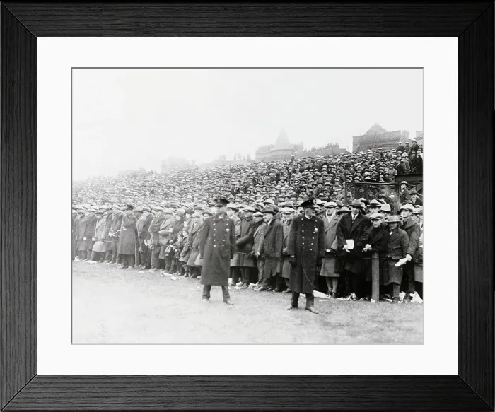 Framed Print : Football Crowd Watching Red Grange Play Framed Print : Football Crowd Watching Red Grange Play