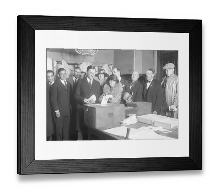 Framed Print : James Walker and Wife Casting Votes Framed Print : James Walker and Wife Casting Votes