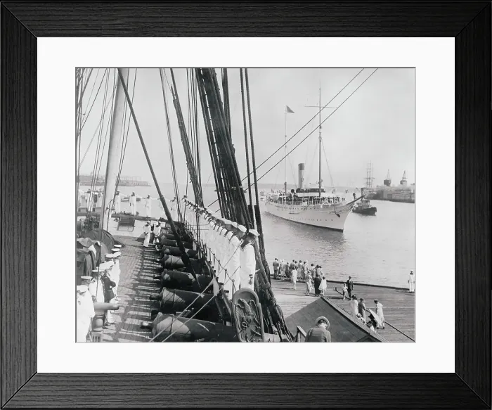 Framed Print : Mayflower Pulling into Navy Yard Framed Print : Mayflower Pulling into Navy Yard