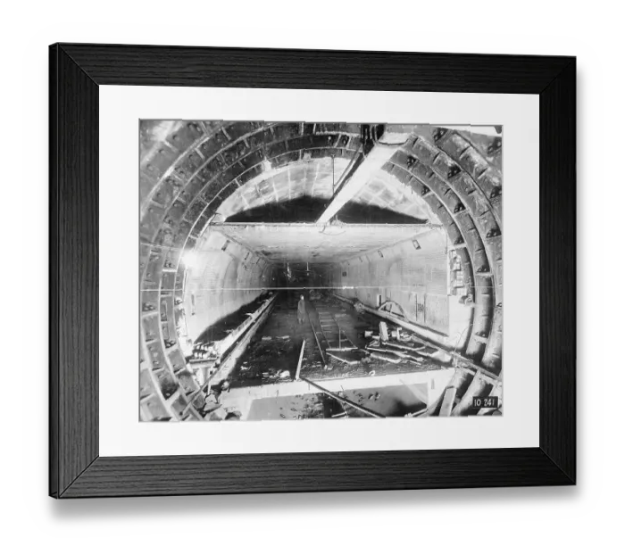 Framed Print : Construction of Holland Tunnel Framed Print : Construction of Holland Tunnel