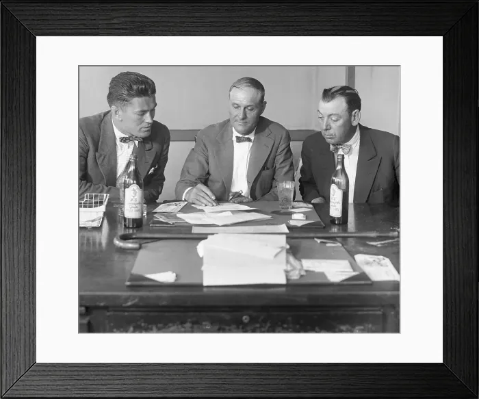 Framed Print : Boxing Champion Gene Tunney Signing for Harry Wills Fight Framed Print : Boxing Champion Gene Tunney Signing for Harry Wills Fight