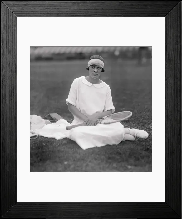 Framed Print : Tennis Professional Joan Frey Posing on Lawn Framed Print : Tennis Professional Joan Frey Posing on Lawn