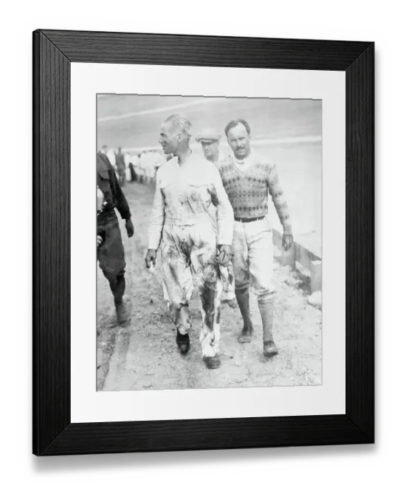 Framed Print : People Helping Ralph DePalma Off the Motor Track Framed Print : People Helping Ralph DePalma Off the Motor Track