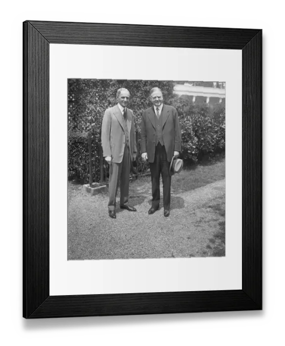Framed Print : Henry Ford and Herbert Hoover Posing for Camera Framed Print : Henry Ford and Herbert Hoover Posing for Camera