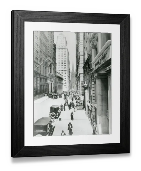 Framed Print : Early Wall Street in New York City Framed Print : Early Wall Street in New York City