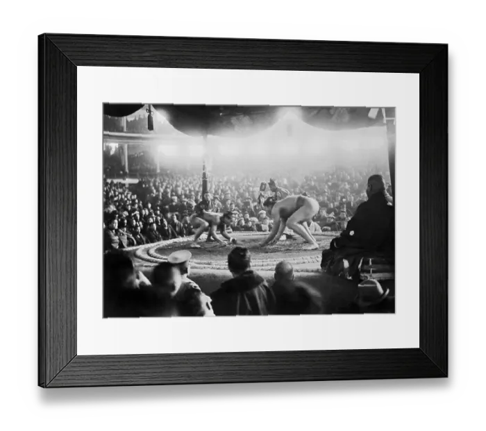 Framed Print : View of Sumo Wrestling Match Framed Print : View of Sumo Wrestling Match