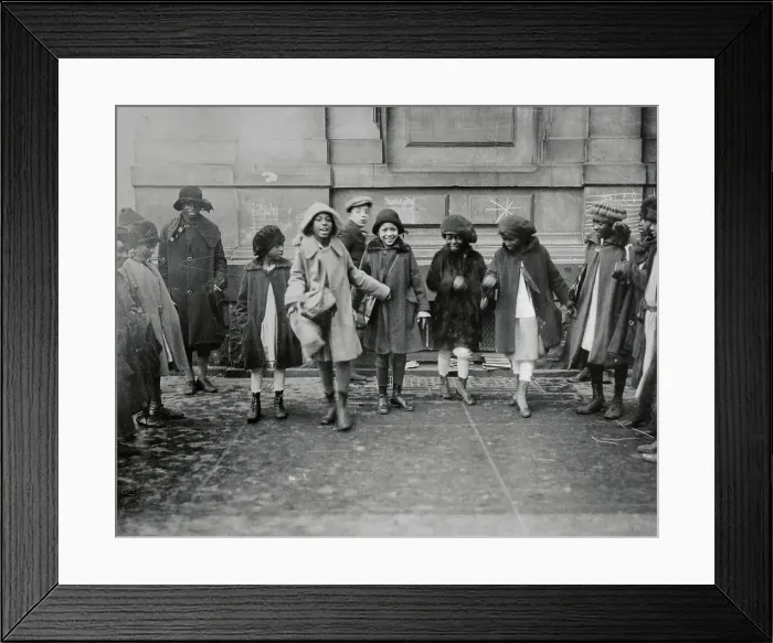 Framed Print : Children Standing on Street in Harlem Framed Print : Children Standing on Street in Harlem