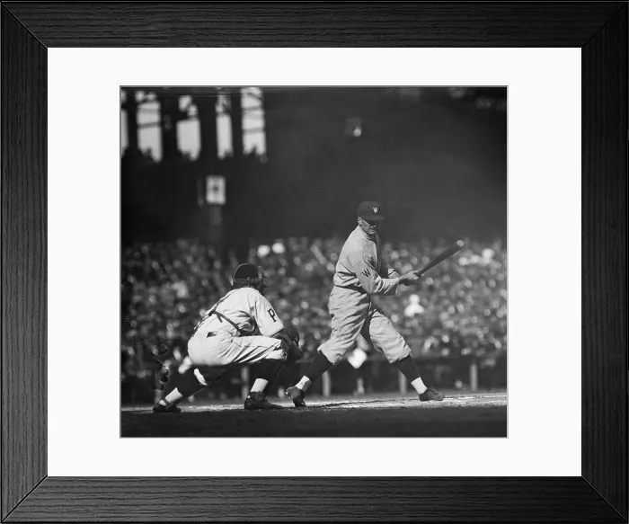 Framed Print : Walter Johnson Shown At Bat;World Series Framed Print : Walter Johnson Shown At Bat;World Series