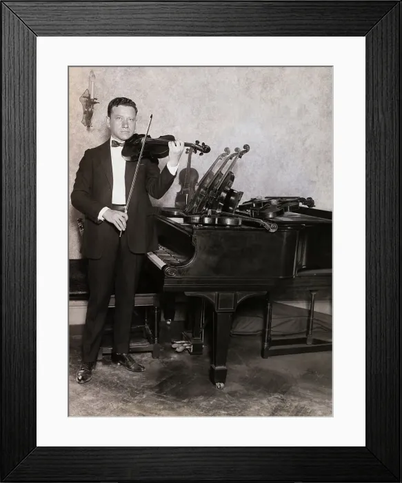 Framed Print : Efram Zimbalist Playing Violin Framed Print : Efram Zimbalist Playing Violin